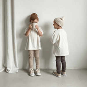 Legginsy prążkowane rosnące z dzieckiem