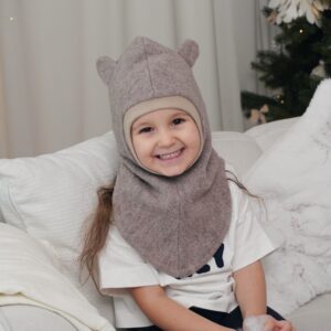 Wełniana kominiarka beżowa merino