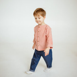 muślinowa koszula w paski