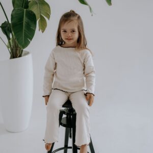 komplet dziecięcy prążkowany